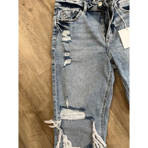 Lovervet By Vervet Size 29/9 Distressed High Rise Straight Leg Jeans NWT - Picture 9 of 9